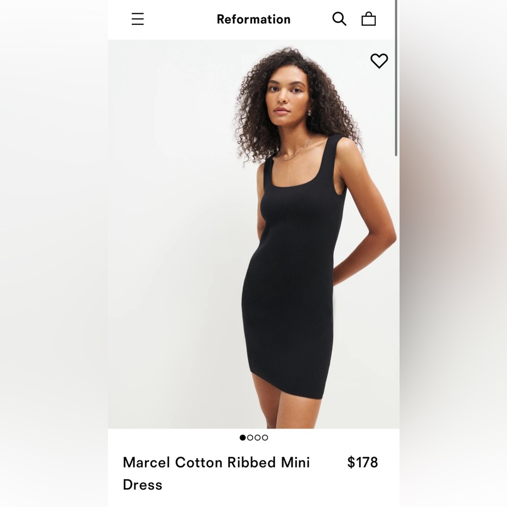 Reformation Marcel Cotton Ribbed Mini Dress